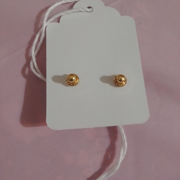 ✨14K Gold Ball Stud Earrings | Unisex - Picture 2 of 6